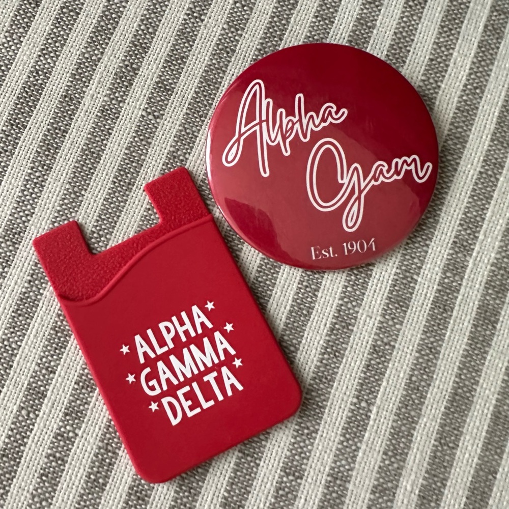 Alpha Gamma Delta Pin and Card Holder